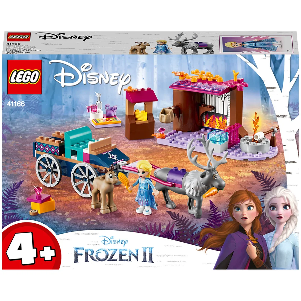 LEGO 41166 Disney Frozen 2 Elsa’s Koetsavontuur, Prinses Elsa Minipop en 2 Rendierfiguren, Basisplaat, voor Kinderen van 4-7 Afbeelding 1