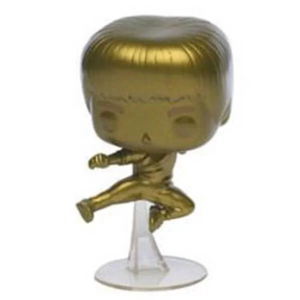 Game of Death Gold Bruce Lee Kicking EXC Pop! Vinyl Figure Afbeelding 1