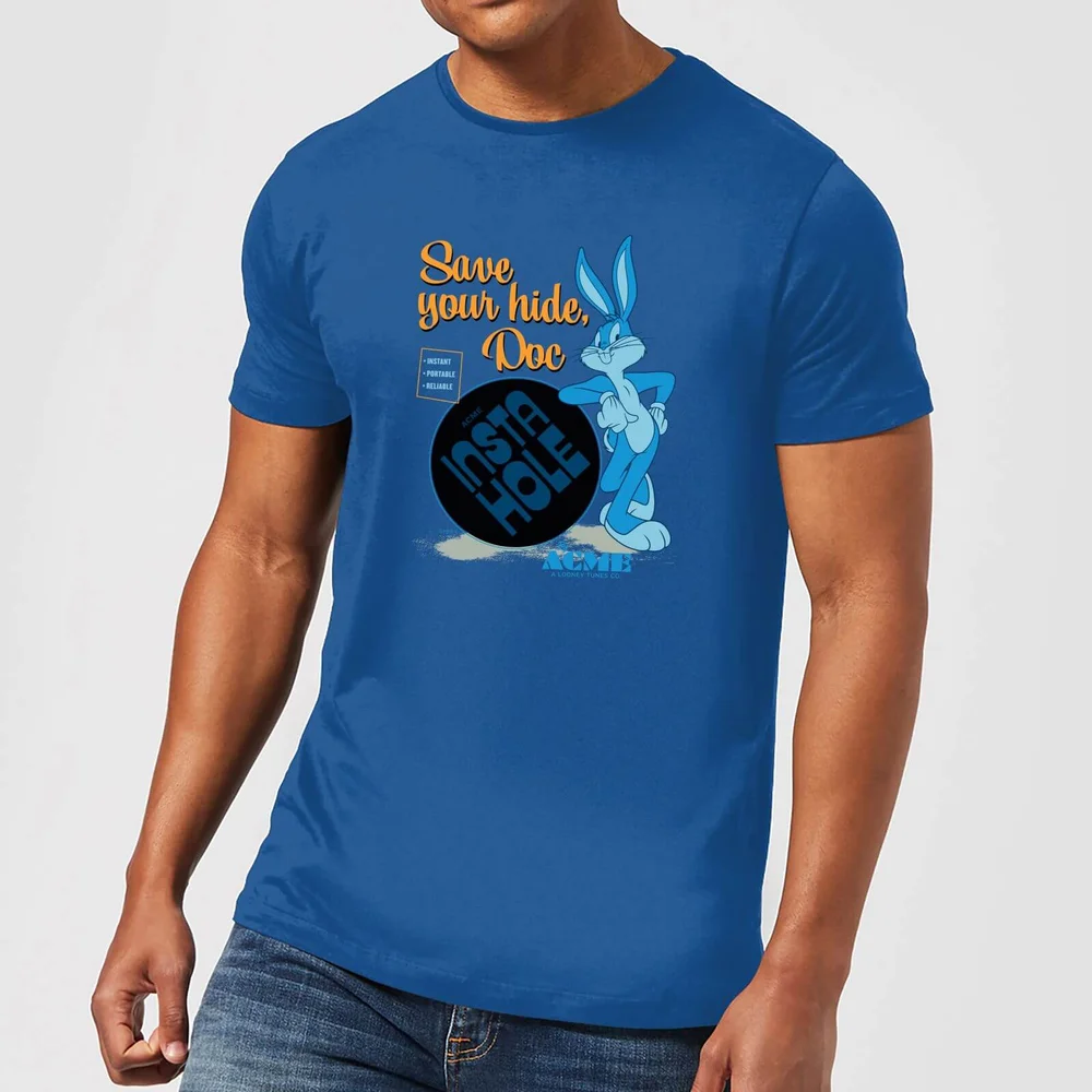 Looney Tunes ACME Insta Hole Men's T-Shirt - Royal Blue - S Afbeelding 1