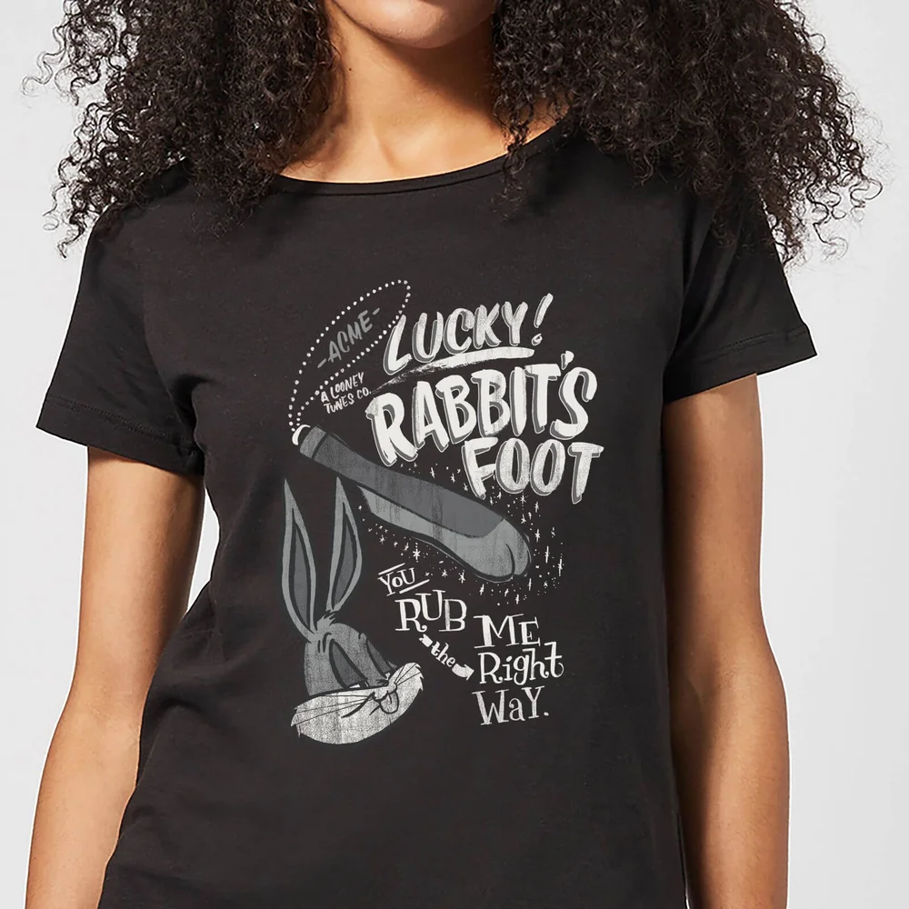 Looney Tunes ACME Lucky Rabbits Foot Women's T-Shirt - Black - S Afbeelding 1