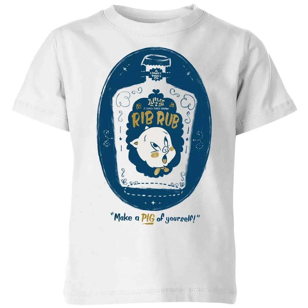 Looney Tunes ACME Rib Rub Kids' T-Shirt - White - 98/104 (3-4 jaar) Afbeelding 1