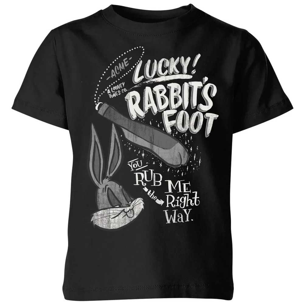 Looney Tunes ACME Lucky Rabbits Foot Kids' T-Shirt - Black - 98/104 (3-4 jaar) Afbeelding 1