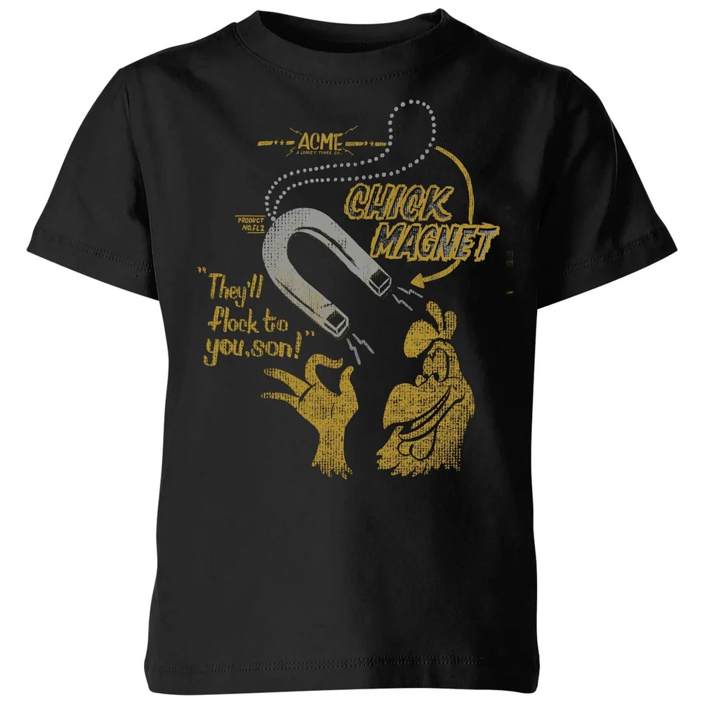 Looney Tunes ACME Chick Magnet Kids' T-Shirt - Black - 98/104 (3-4 jaar) Afbeelding 1