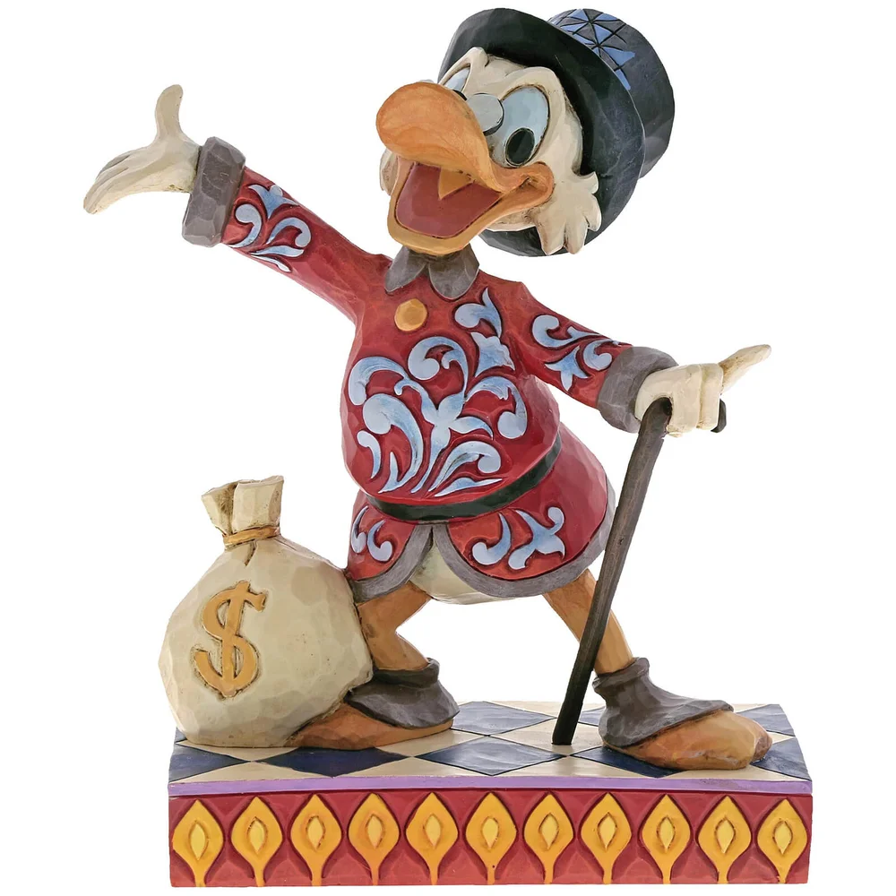Disney Traditions Schatzoekende tycoon (Scrooge met zak geld-figuur, 16,5 cm) Afbeelding 1