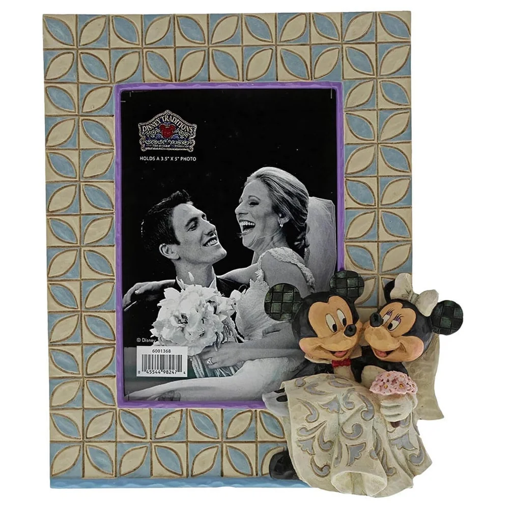 Disney tradities Mickey en Minnie-bruiloftsfotolijstje (18 cm) Afbeelding 1