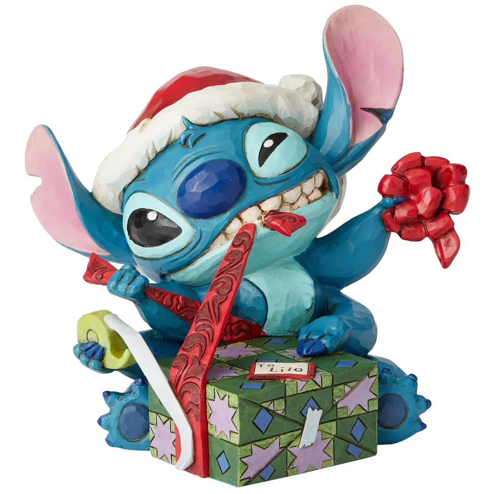 Disney tradities bad wrap (Stitch met kerstmuts beeldje) 13cm Afbeelding 1