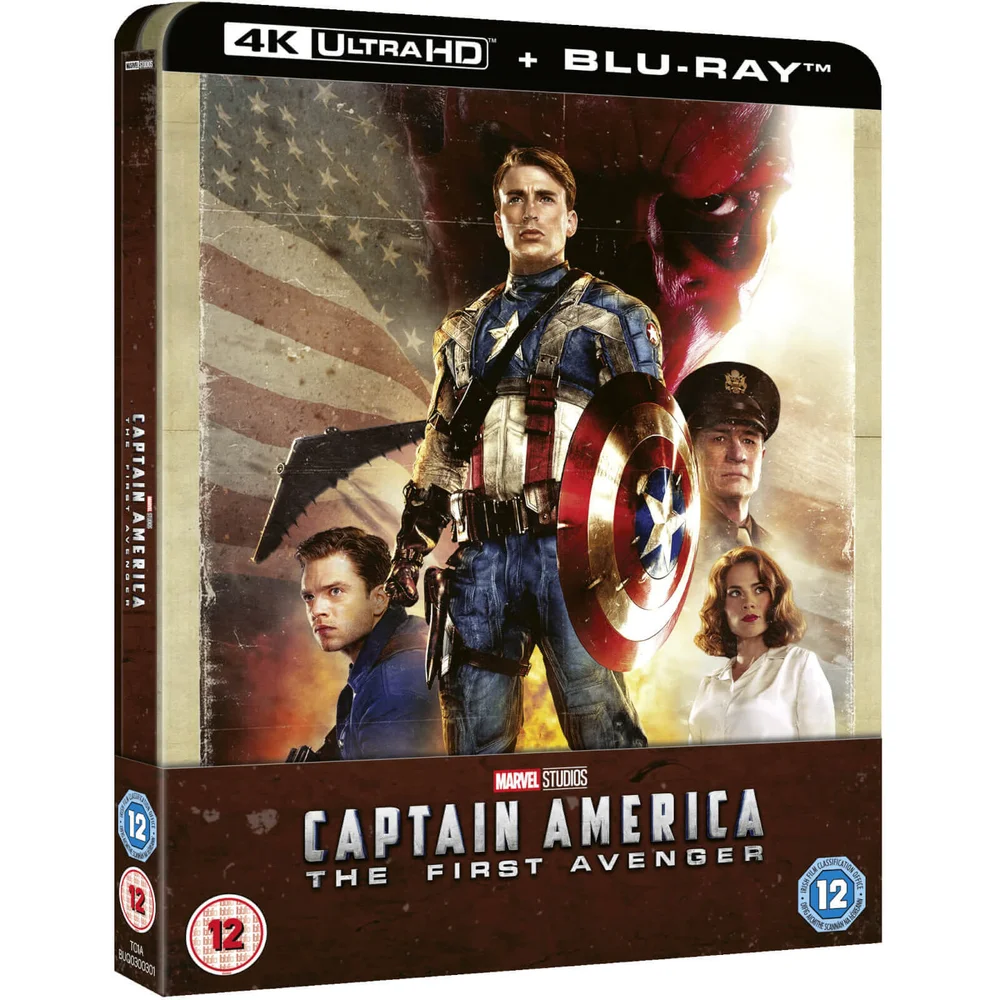 Captain America: The First Avenger 4K Ultra HD (inclusief 2D Blu-ray) Zavvi exclusief Steelbook Afbeelding 1