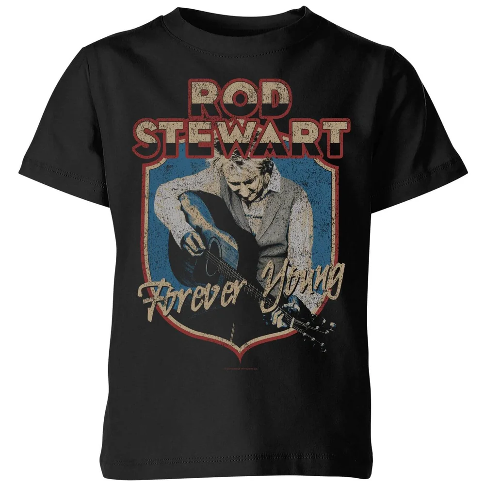 Rod Stewart Forever Young Kids' T-Shirt - Black - 98/104 (3-4 jaar) - Zwart Afbeelding 1