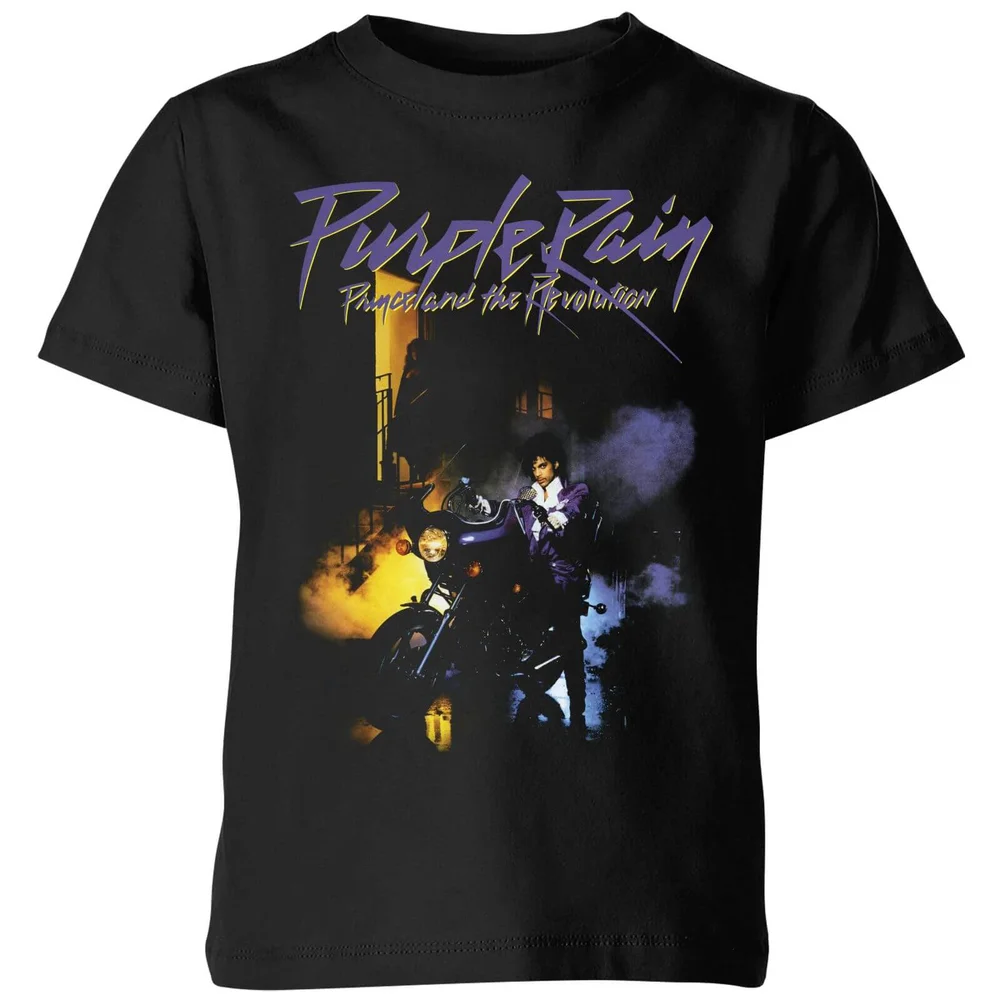 Prince Purple Rain Kids' T-Shirt - Black - 98/104 (3-4 jaar) - Zwart Afbeelding 1