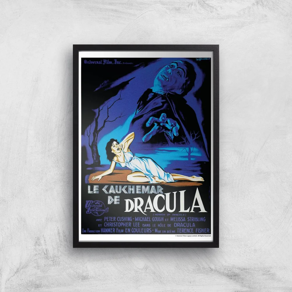 Hammer Horror Le Cauchemar De Dracula Art Print - A4 - No Hanger Afbeelding 1