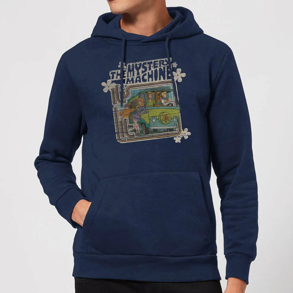 Scooby Doo Mystery Machine Psychedelic Hoodie - Navy - S Afbeelding 1