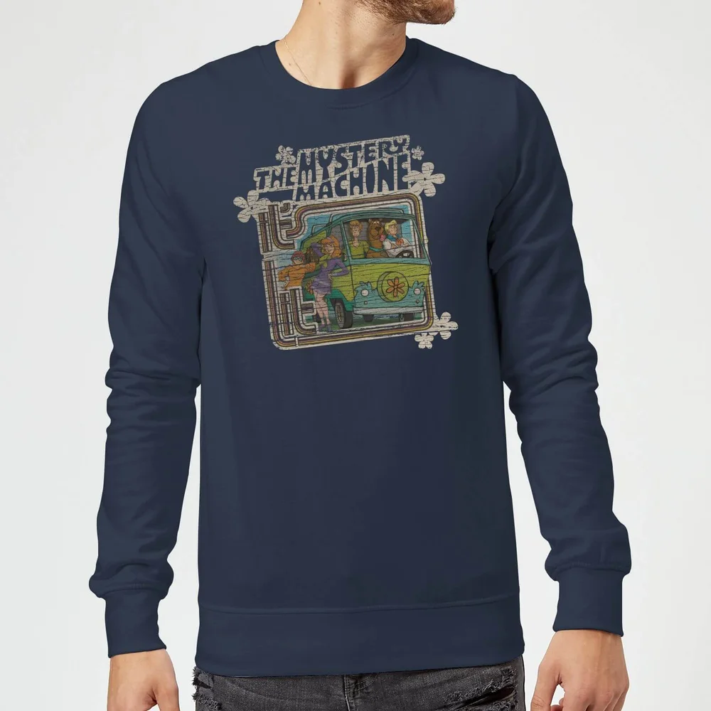 Scooby Doo Mystery Machine Psychedelic Sweatshirt - Navy - S Afbeelding 1