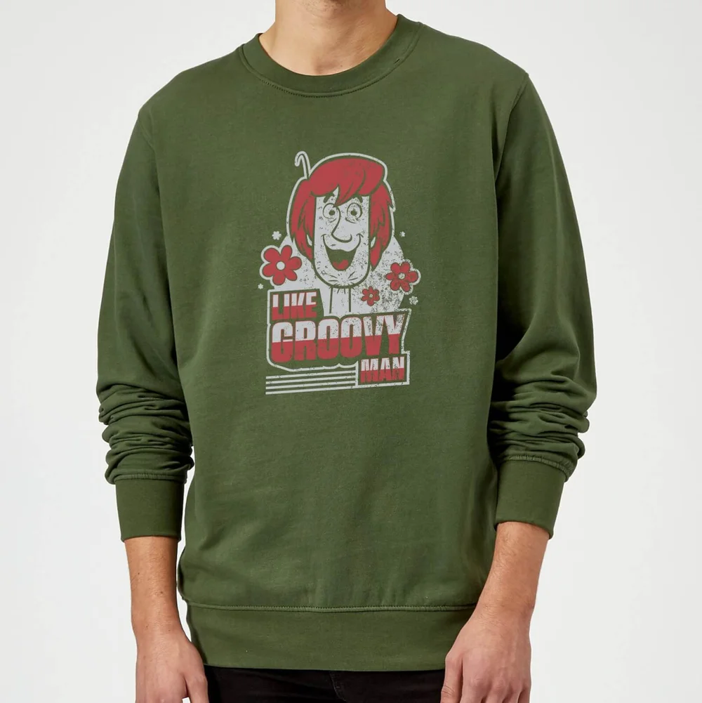 Scooby Doo Like, Groovy Man Sweatshirt - Forest Green - XL Afbeelding 1