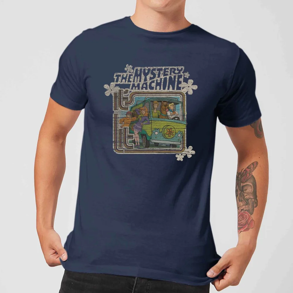 Scooby Doo Mystery Machine Psychedelic Men's T-Shirt - Navy - S Afbeelding 1