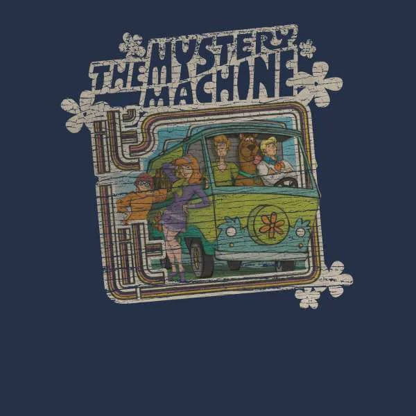 Scooby Doo Mystery Machine Psychedelic Men's T-Shirt - Navy