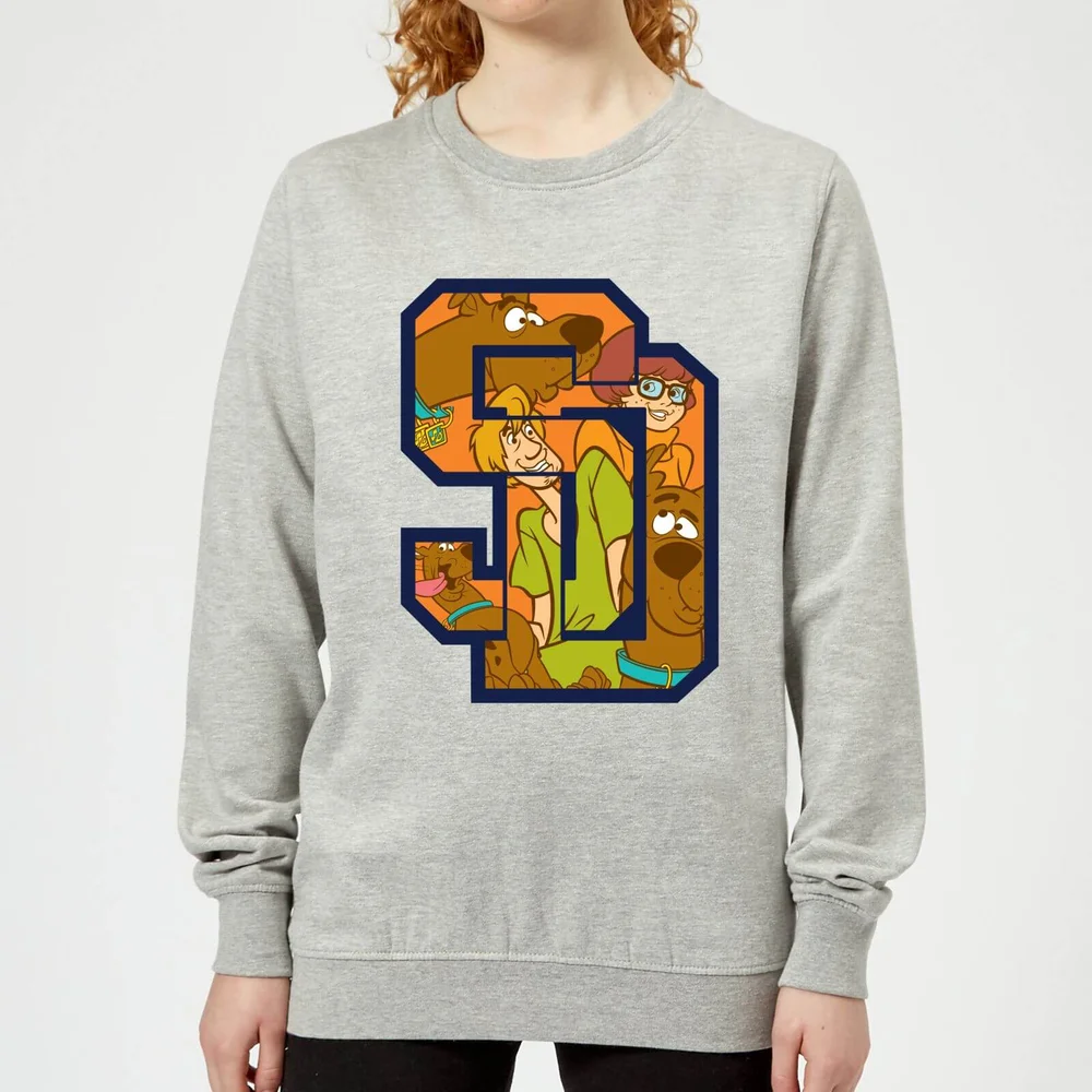 Scooby Doo Collegiate Women's Sweatshirt - Grey - 3XL - Grijs Afbeelding 1