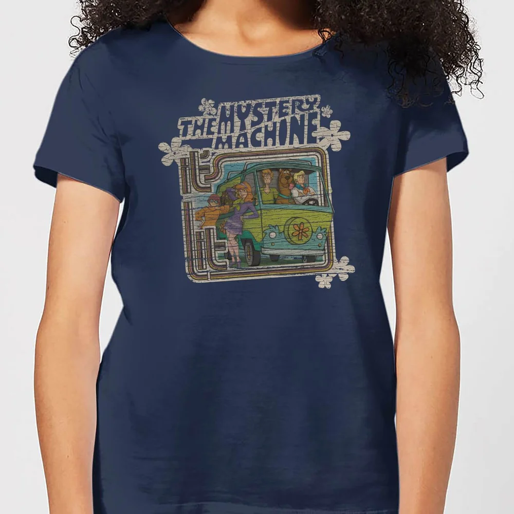 Scooby Doo Mystery Machine Psychedelic Women's T-Shirt - Navy - S Afbeelding 1