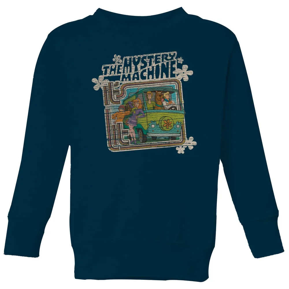 Scooby Doo Mystery Machine Psychedelic Kids' Sweatshirt - Navy - 134/140 (9-10 jaar) Afbeelding 1