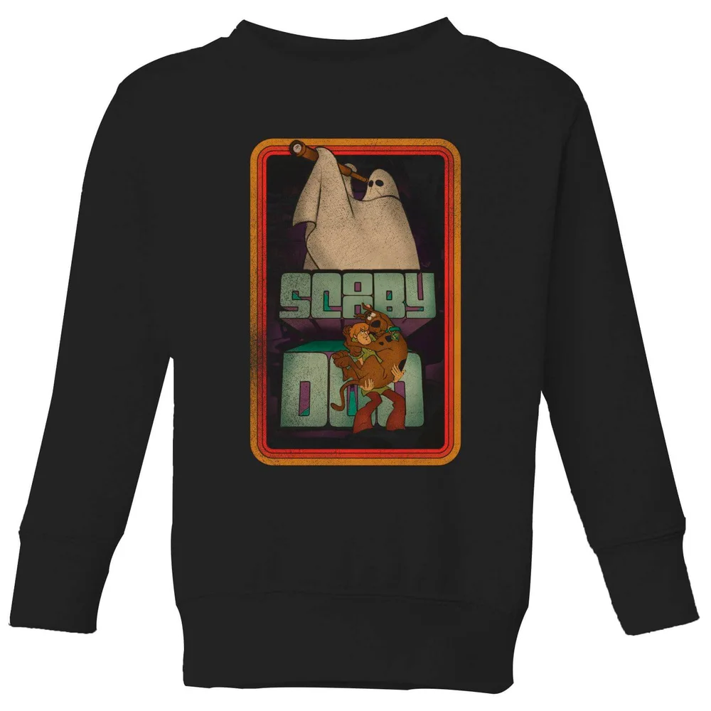 Scooby Doo Retro Ghostie Kids' Sweatshirt - Black - 98/104 (3-4 jaar) Afbeelding 1
