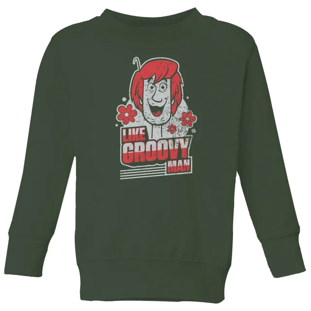 Scooby Doo Like, Groovy Man Kids' Sweatshirt - Forest Green
