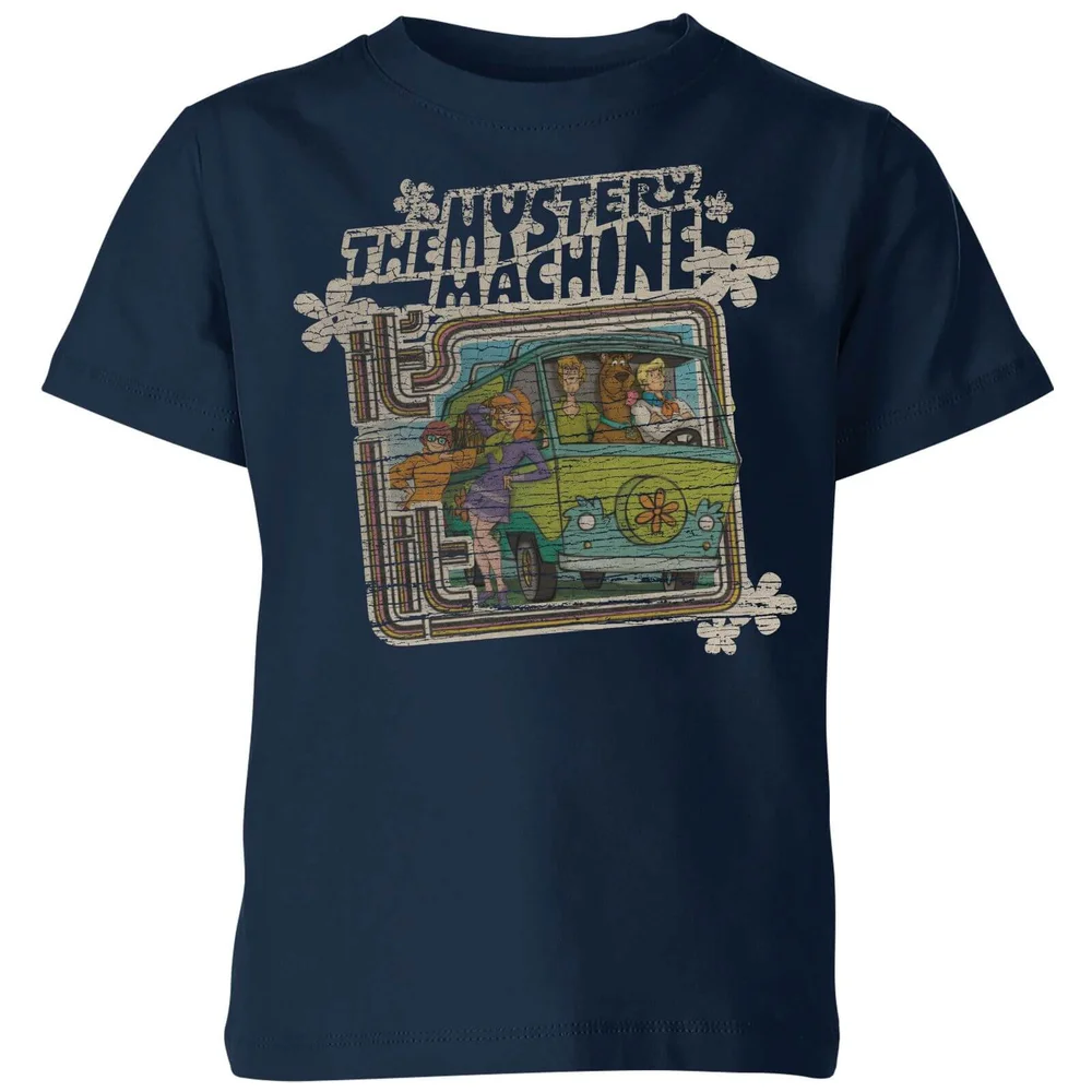 Scooby Doo Mystery Machine Psychedelic Kids' T-Shirt - Navy - 98/104 (3-4 jaar) Afbeelding 1