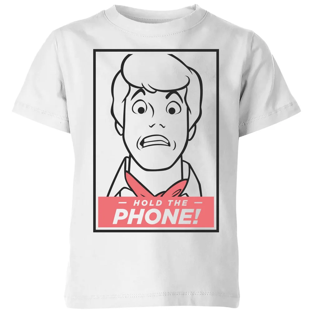 Scooby Doo Hold The Phone Kids' T-Shirt - White - 98/104 (3-4 jaar) Afbeelding 1
