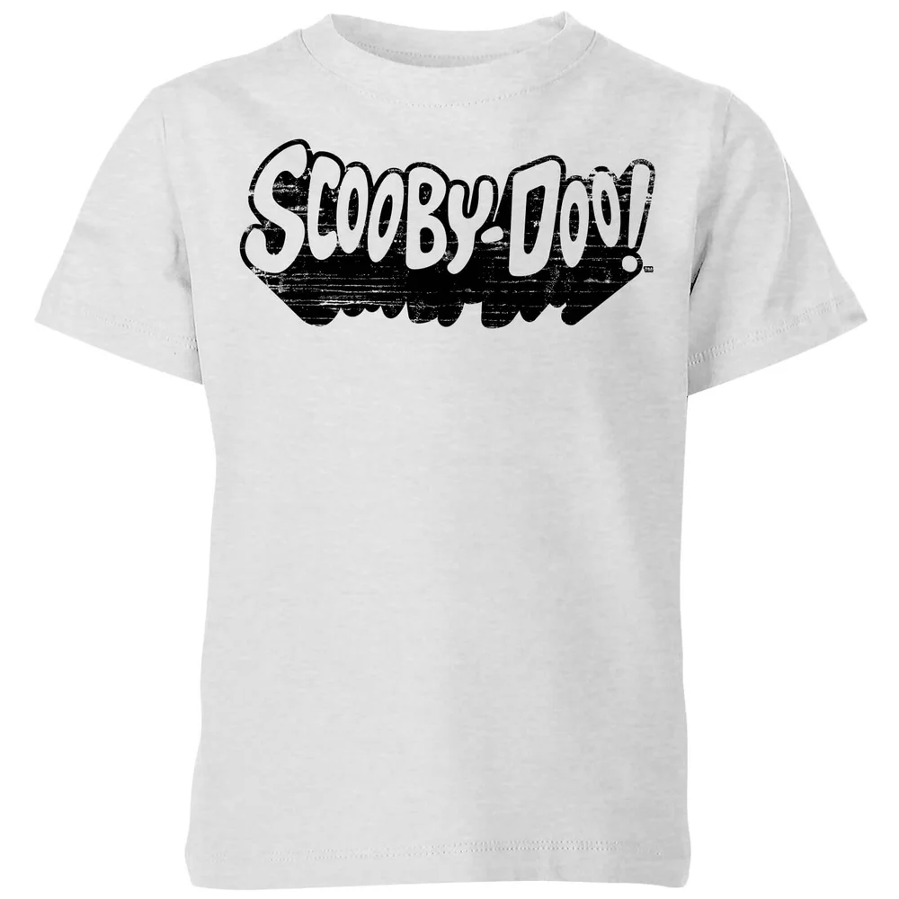 Scooby Doo Retro Mono Logo Kids' T-Shirt - Grey - 98/104 (3-4 jaar) Afbeelding 1