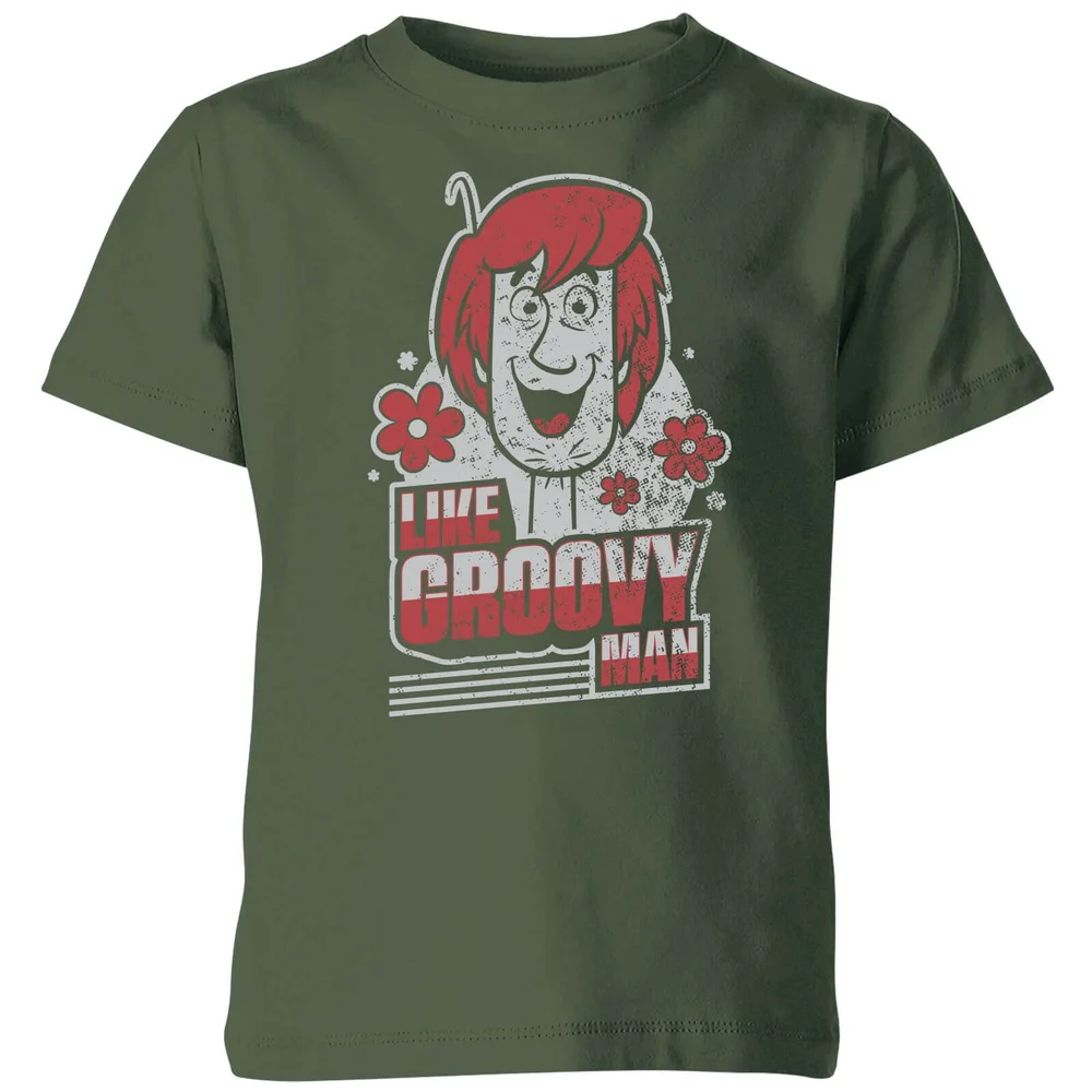Scooby Doo Like, Groovy Man Kids' T-Shirt - Forest Green - 98/104 (3-4 jaar) Afbeelding 1