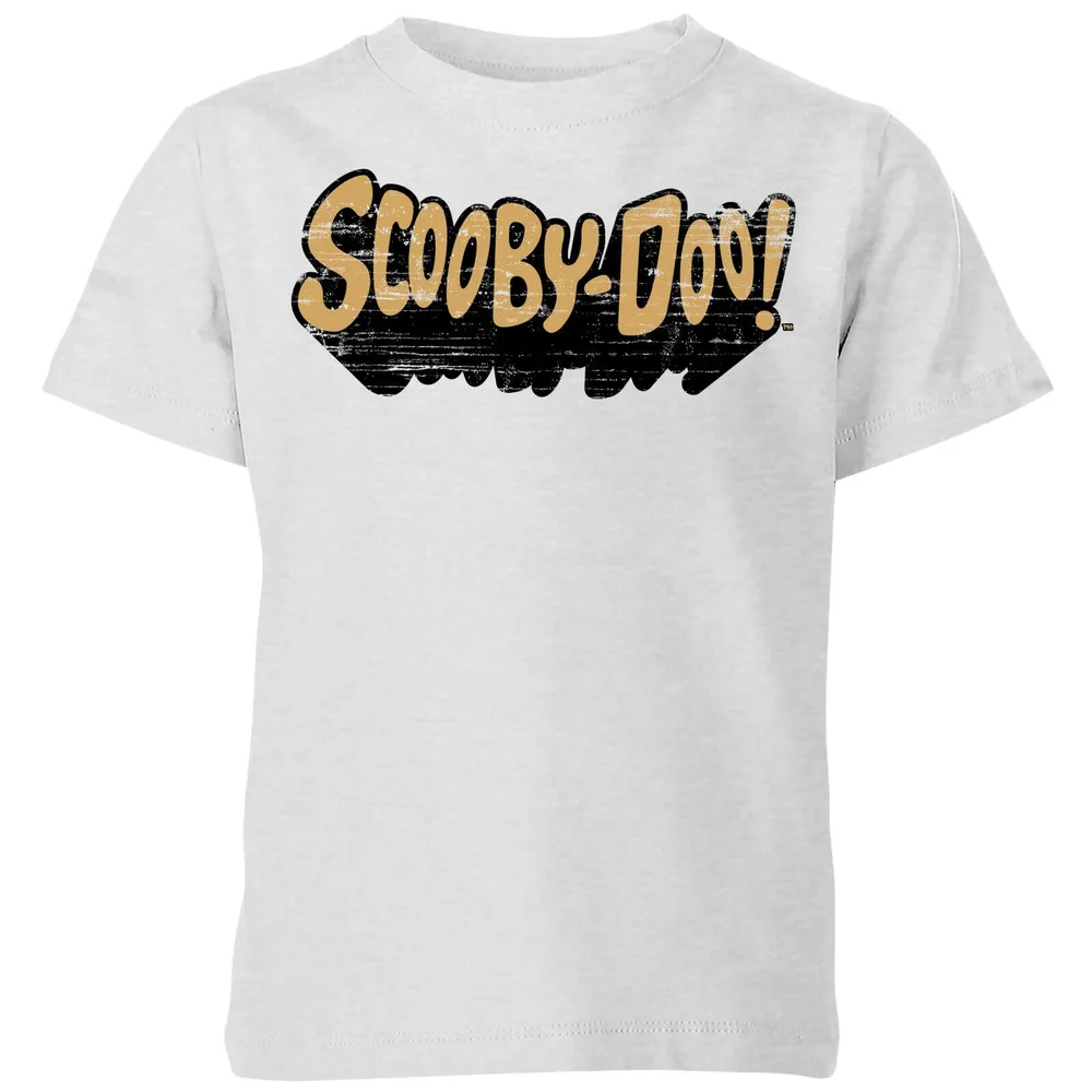 Scooby Doo Retro Colour Logo Kids' T-Shirt - Grey - 98/104 (3-4 jaar) Afbeelding 1