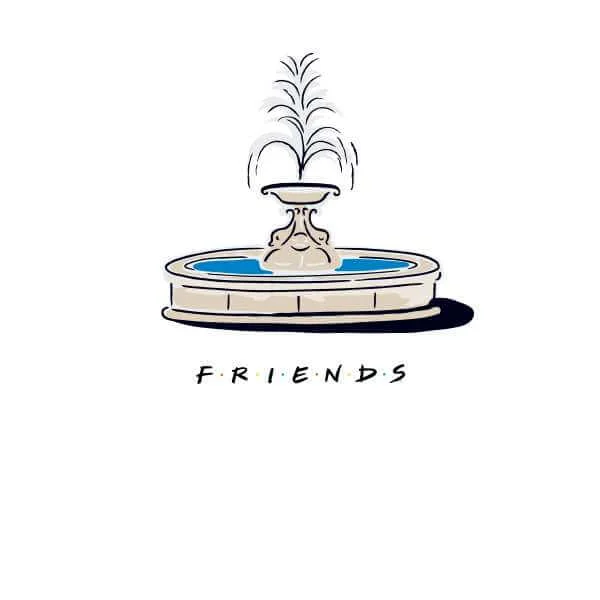 Friends Fountain trui - Wit