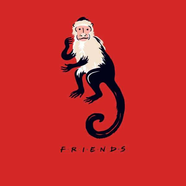 Friends Marcel The Monkey trui - Rood