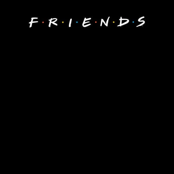 Friends Logo Contrast dames t-shirt - Zwart