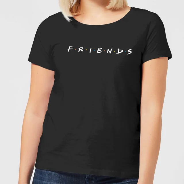 Friends Logo Contrast dames t-shirt - Zwart