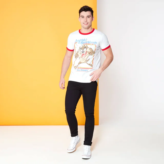 Looney Tunes Kaboom! Appetite For Destruction ringer t-shirt - Rood/Wit