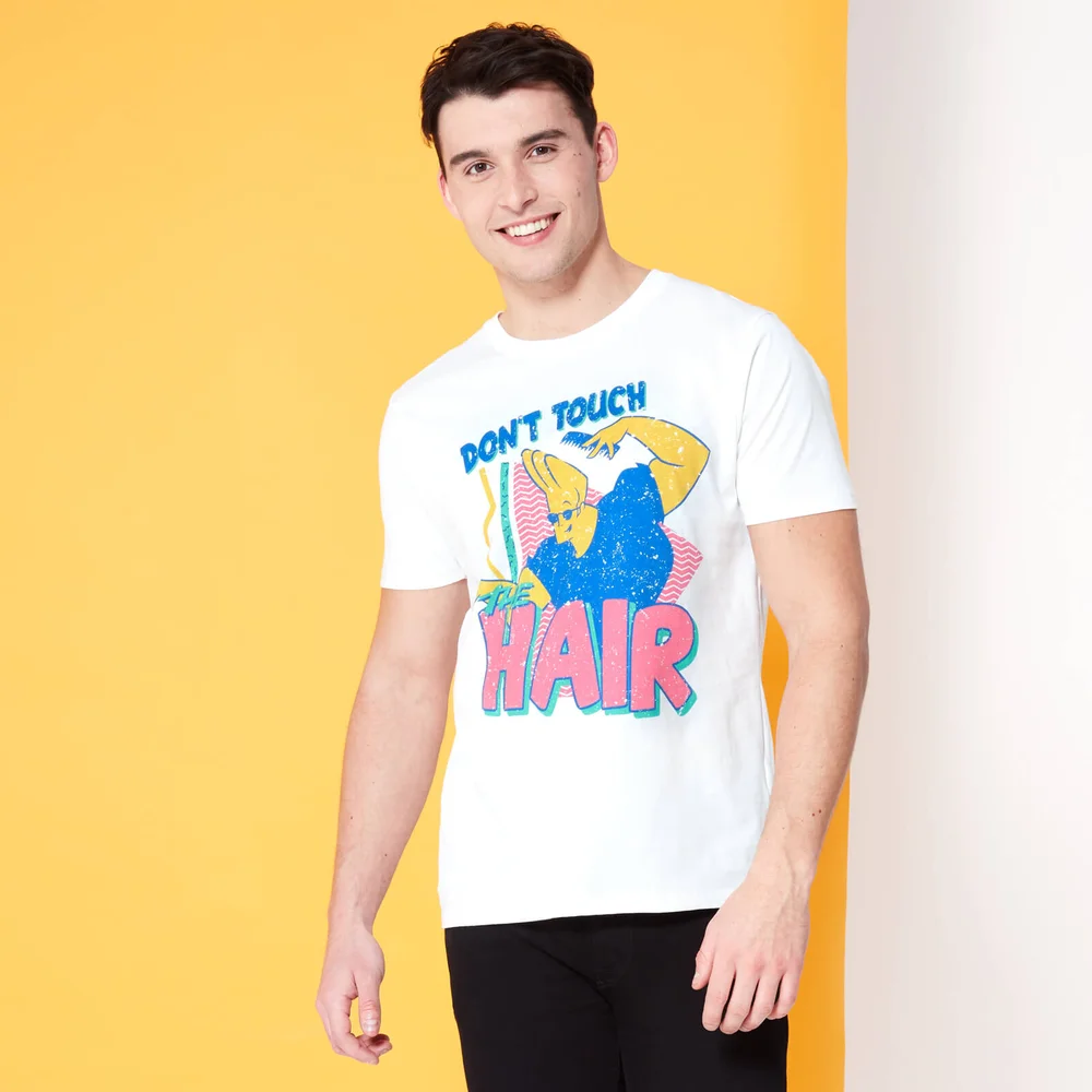 Cartoon Network Spin-Off Johnny Bravo Don't Touch the Hair t-shirt - Wit - S Afbeelding 1