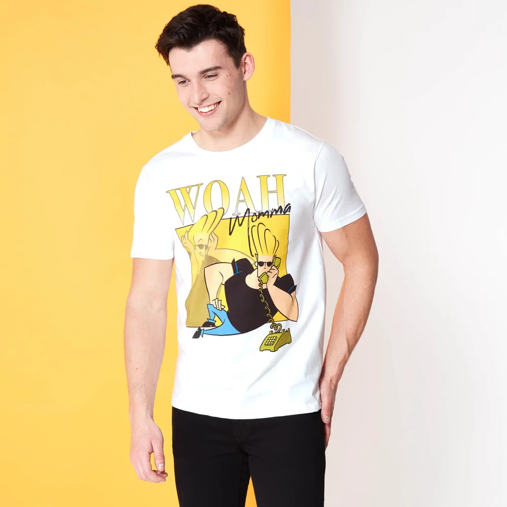 Cartoon Network Spin-Off Johnny Bravo 90s Photoshoot t-shirt - Wit - S Afbeelding 1