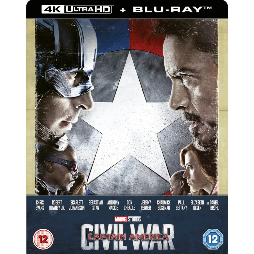 Captain America: Civil War 4K Ultra HD (inclusief 2D blu-ray) Zavvi exclusief Steelbook Afbeelding 1