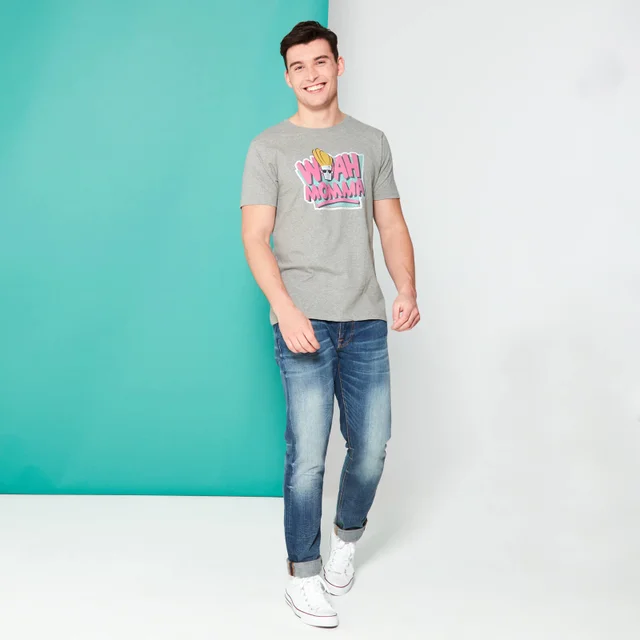 Cartoon Network Spin-Off Johnny Bravo Woah Momma t-shirt - Grijs