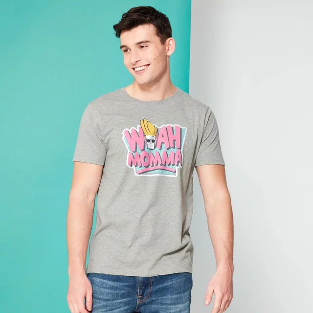 Cartoon Network Spin-Off Johnny Bravo Woah Momma t-shirt - Grijs