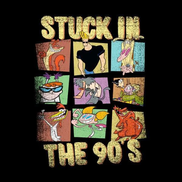 Cartoon Network Stuck In The 90s Hoodie - Black
