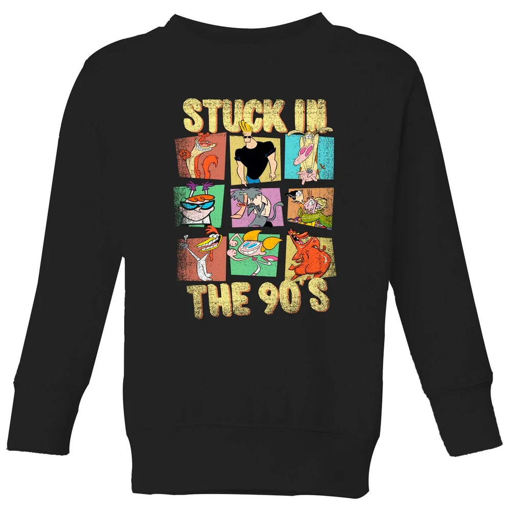 Cartoon Network Stuck In The 90s Kids' Sweatshirt - Black - 98/104 (3-4 jaar) Afbeelding 1