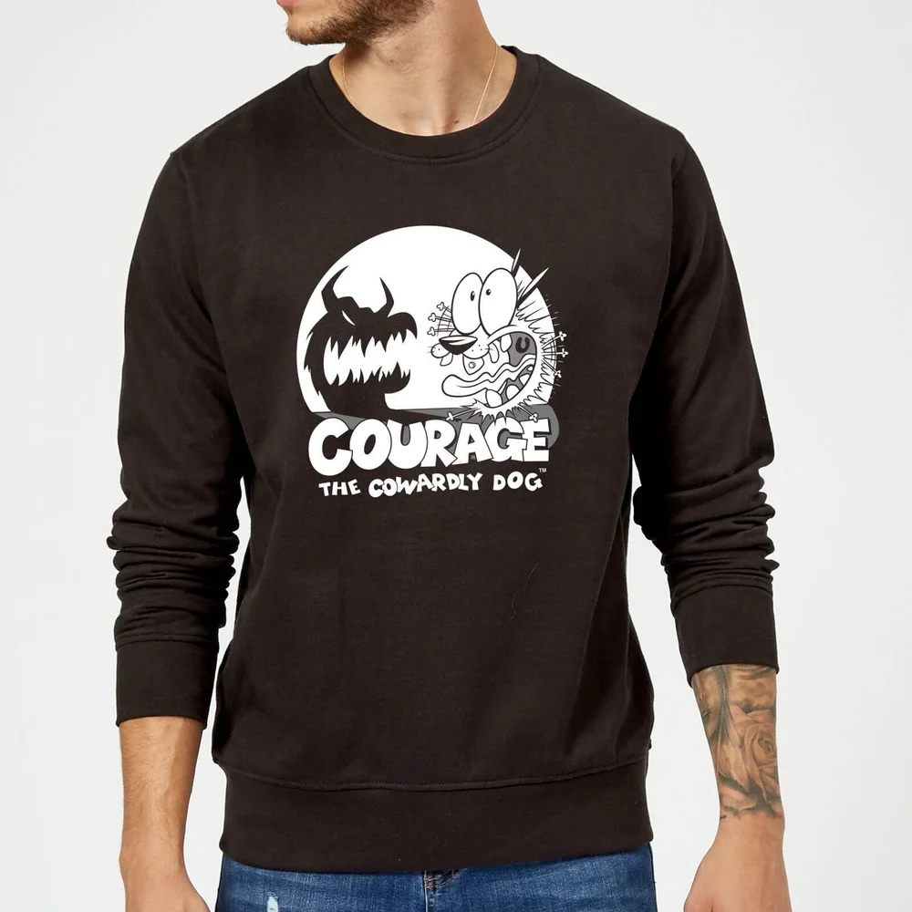 Courage The Cowardly Dog Spotlight Sweatshirt - Black - S Afbeelding 1
