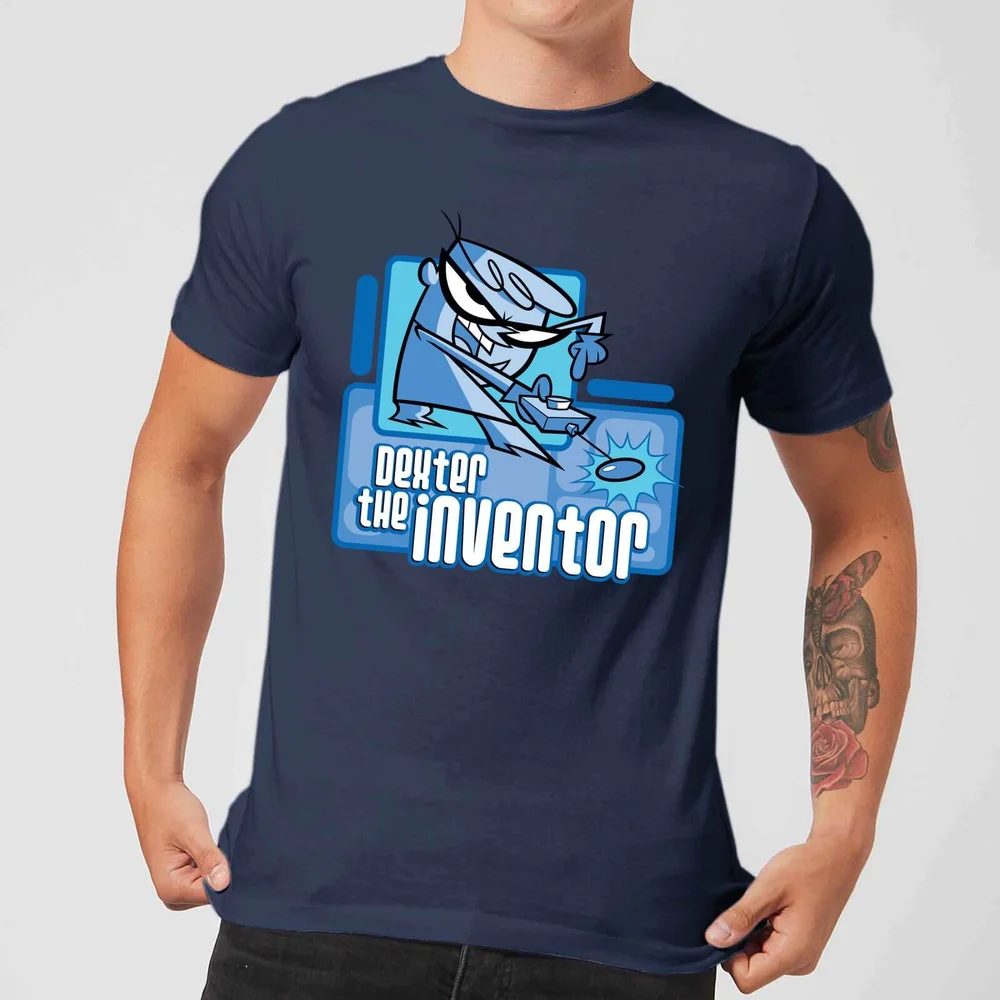 Dexters Lab The Inventor Men's T-Shirt - Navy - S Afbeelding 1