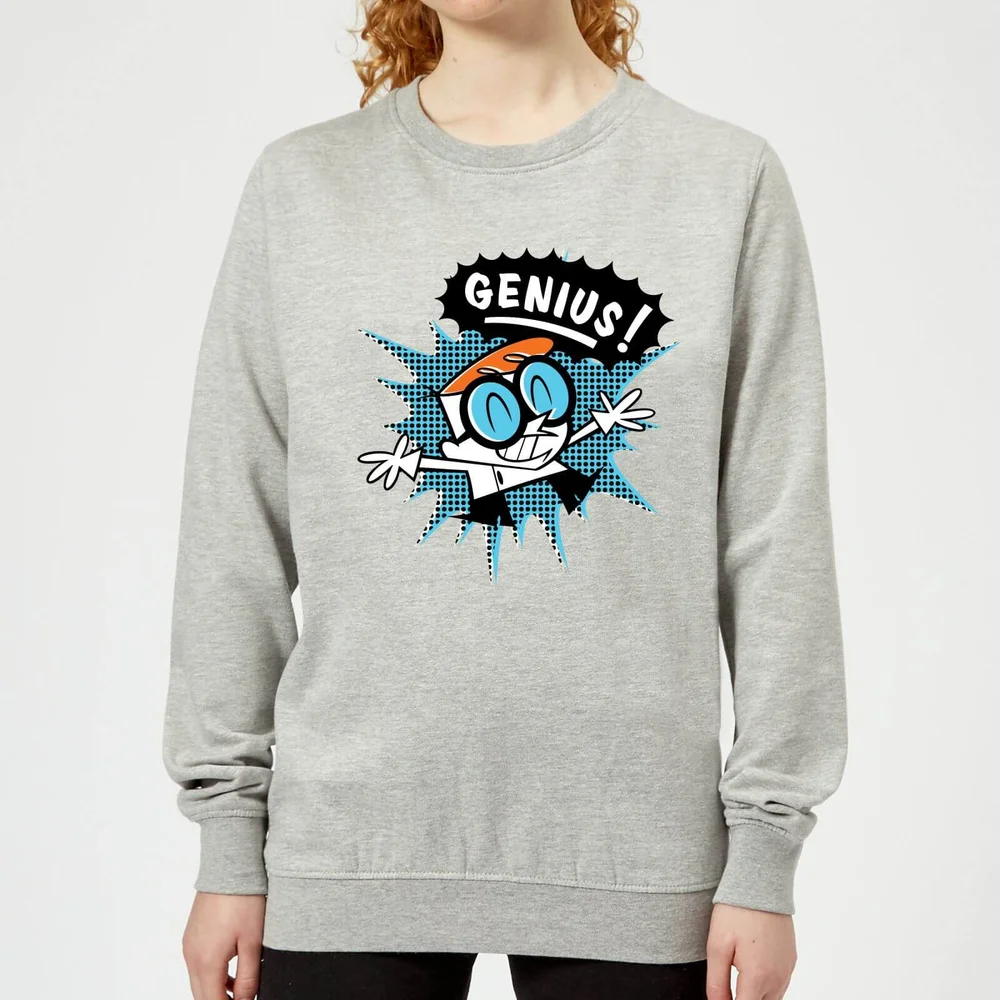 Dexters Lab Genius Women's Sweatshirt - Grey - 3XL - Grijs Afbeelding 1