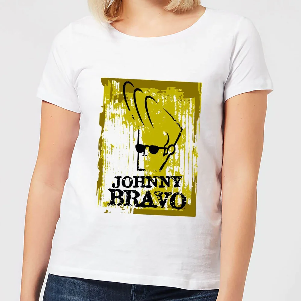Johnny Bravo Distressed Women's T-Shirt - White - S Afbeelding 1
