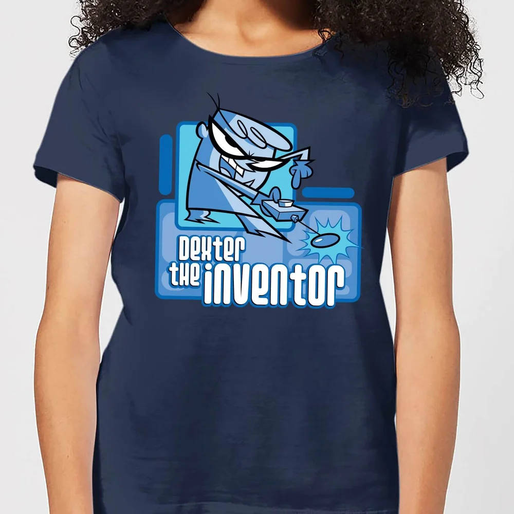 Dexters Lab The Inventor Women's T-Shirt - Navy - XS Afbeelding 1