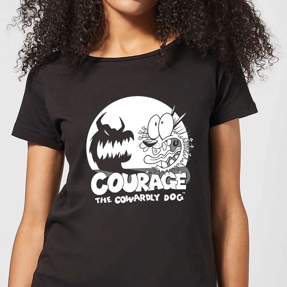 Courage The Cowardly Dog Spotlight Women's T-Shirt - Black - XS Afbeelding 1