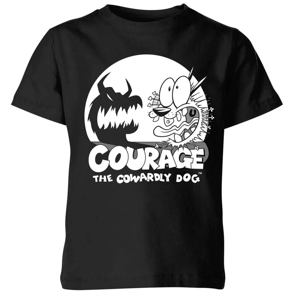 Courage The Cowardly Dog Spotlight Kids' T-Shirt - Black - 98/104 (3-4 jaar) Afbeelding 1