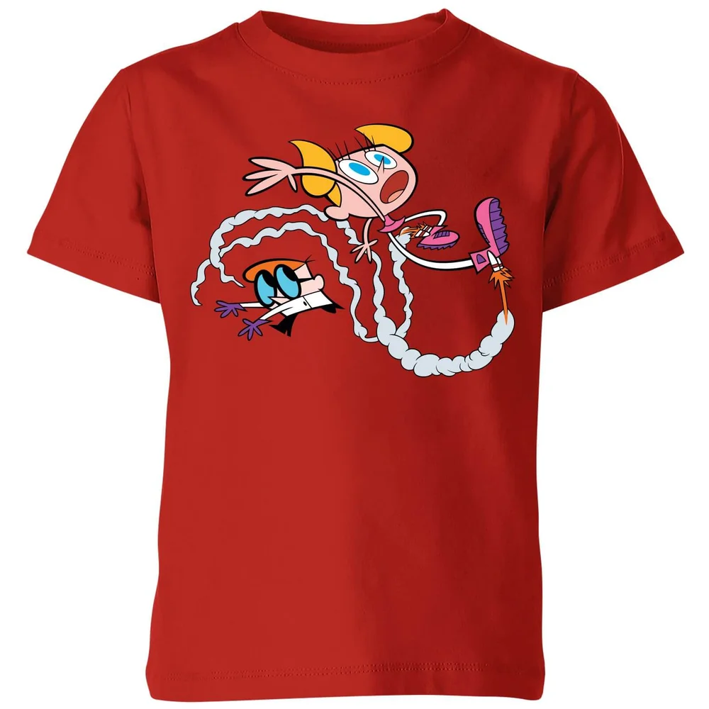 Dexters Lab Rocket Shoes Kids' T-Shirt - Red - 98/104 (3-4 jaar) - Rood Afbeelding 1