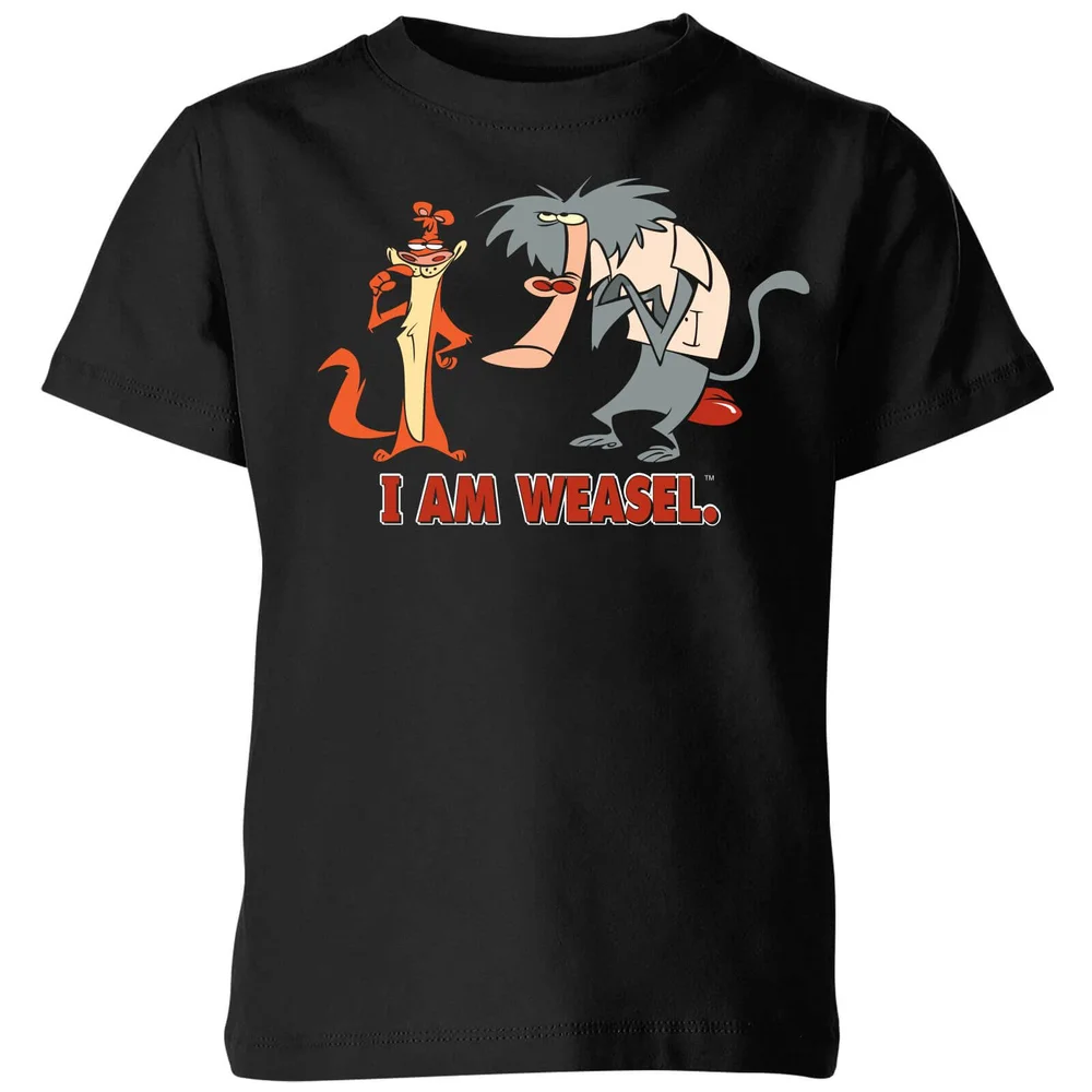 I Am Weasel Characters Kids' T-Shirt - Black - 98/104 (3-4 jaar) Afbeelding 1